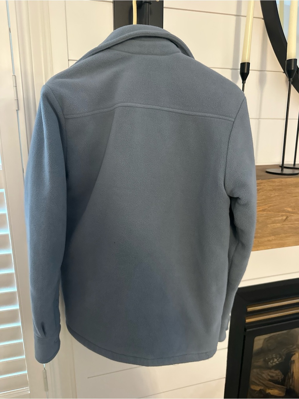 TNA Quilted Lined Fleece Shacket in Light Blue - Picture 5 of 5